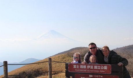 Us with Mt Fuji in the back ground